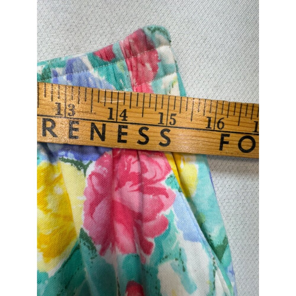 Koret Women's A-Line Skirt Elastic Waist Stretch Pockets Floral Size XL Multi - Picture 6 of 10